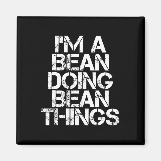 Bean Funny Surname Family Tree Birthday Reunion Gi マグネット (正面)