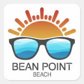 Bean Point Beach Florida Sunglasses スクエアシール (正面)