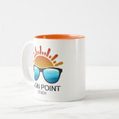 Bean Point Beach Florida Sunglasses ツートーンマグカップ (正面左)