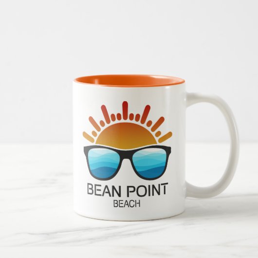 Bean Point Beach Florida Sunglasses ツートーンマグカップ (右)