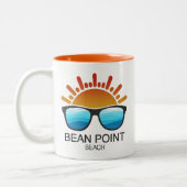 Bean Point Beach Florida Sunglasses ツートーンマグカップ (左)
