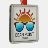 Bean Point Beach Florida Sunglasses メタルオーナメント (右)