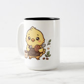 Bean Spoon Kawaii コーヒーマグ 二色 ツートーンマグカップ (正面左)