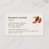 Bean to Bar Chocolate Maker Cocoa Pods Design 名刺 (裏面)