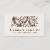 Bean to Bar Chocolate Maker Elegant Cocoa Design 名刺 (正面)