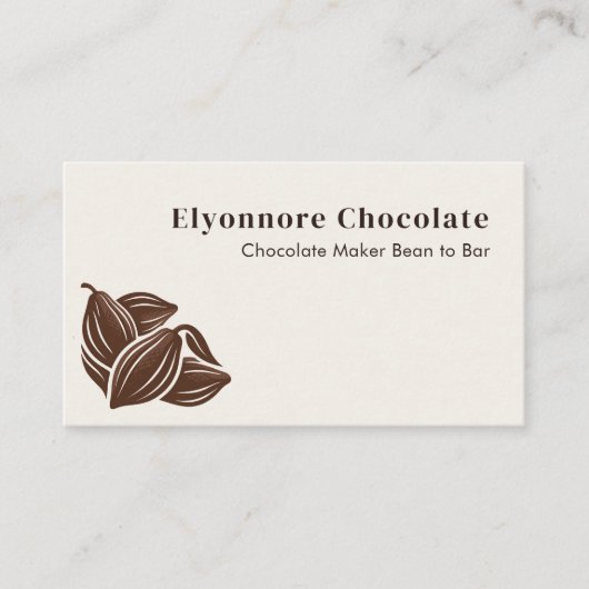 Bean to Bar Chocolate Minimal Brand Identity 名刺 (正面)