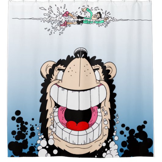 Beano Gnasher "Jaws"パロディーシャワーカーテン🚿 シャワーカーテン (正面)