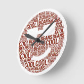 Beansクカッコいいロック ラウンド壁時計 (傾斜)