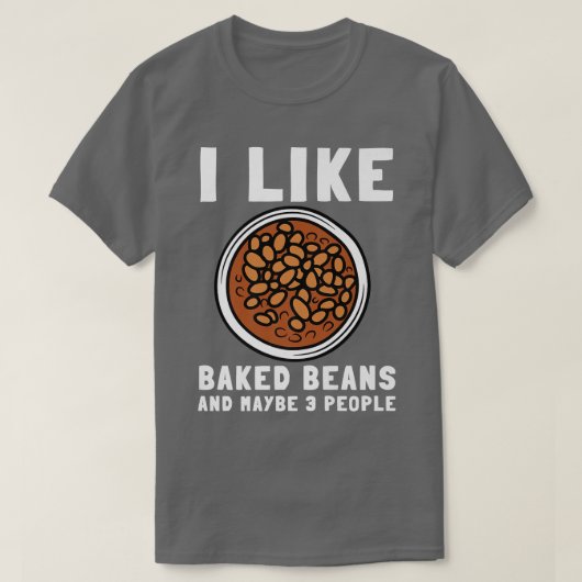 Beans焼いた缶詰Beansおよびベジタリアンビーガン20 Tシャツ (デザイン正面)