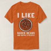 Beans焼いた缶詰Beansとベジタリアンビーガン205 Tシャツ (デザイン正面)