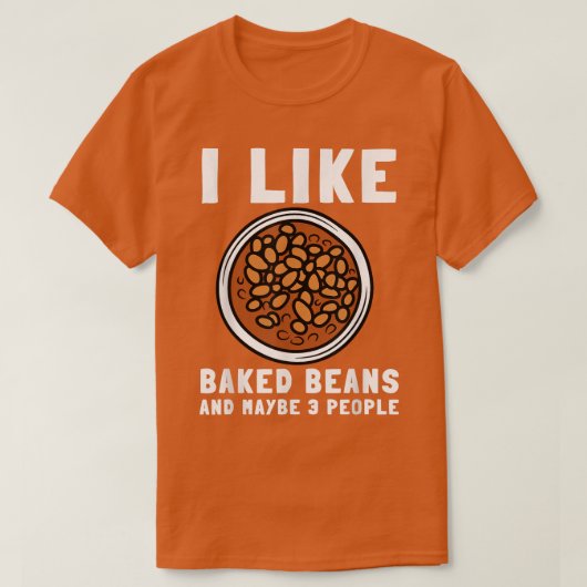 Beans焼いた缶詰Beansとベジタリアンビーガン205 Tシャツ (デザイン正面)