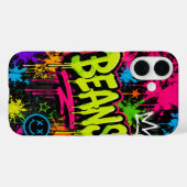 BEANS ネオン落書きストリートアート Case-Mate iPhoneケース (裏面 (横))