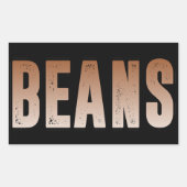 Beans、Beans愛好家 長方形シール (正面)