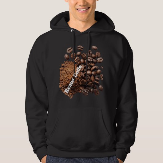 Beans Coffee Men’s Hoodie | Coffee Beans Graphic パーカ (正面)