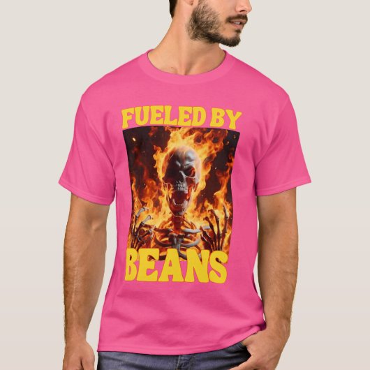 Beans Cringe懸命おもしろいスケルトンミームFl Tシャツ (正面)