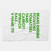 Beans GreensジャガイモU名前Itビーガン感謝祭 キッチンタオル (横)