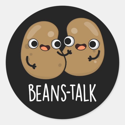 Beans Talkベギおもしろいー豆プンダークBG ラウンドシール (正面)