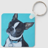 Beans the Boston Terrier Painting Keychain キーホルダー (裏面)