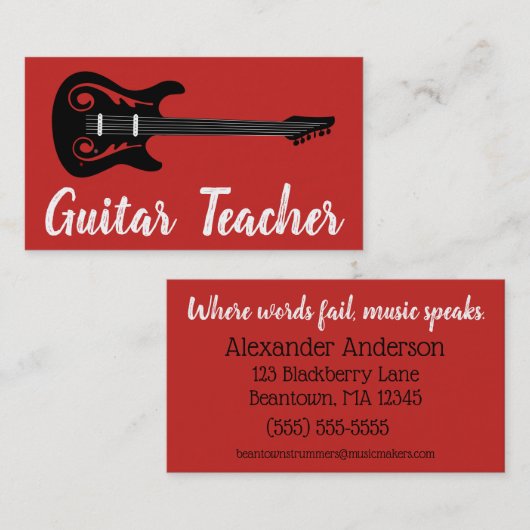 Beantownのギター 名刺