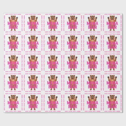 Bearママの母の日かお母さんの誕生日 ラッピングペーパー (フラット)