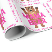 Bearママの母の日かお母さんの誕生日 ラッピングペーパー (ロールコーナー)