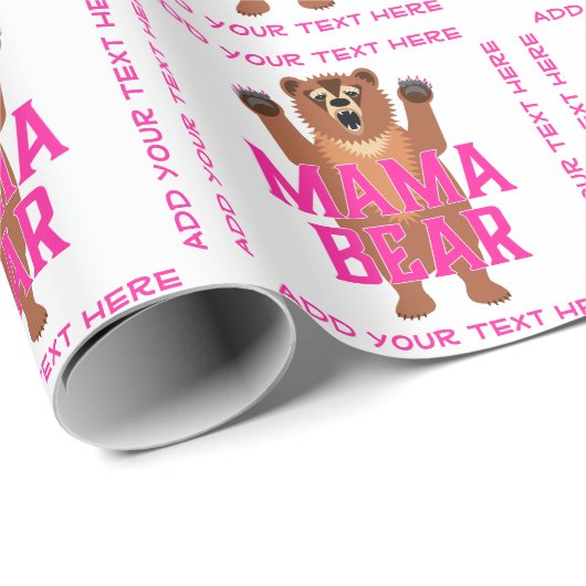Bearママの母の日かお母さんの誕生日 ラッピングペーパー (ロールコーナー)