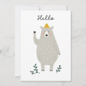 Bear -フレンドリーすべての子供のためのハローグリーティングカード (正面)