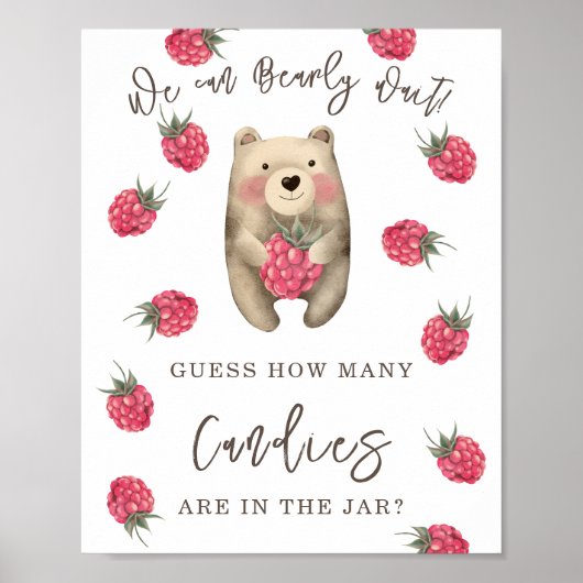 BEAR – 瓶の中にキャンディーが何個入っているか ポスター (正面)