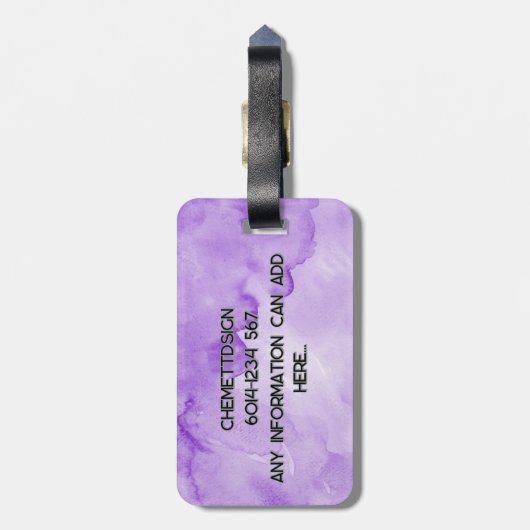 Bear 01 Kids ラゲッジタグ (裏面縦)