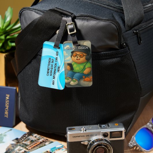 Bear 02 Kids ラゲッジタグ (正面&裏面)