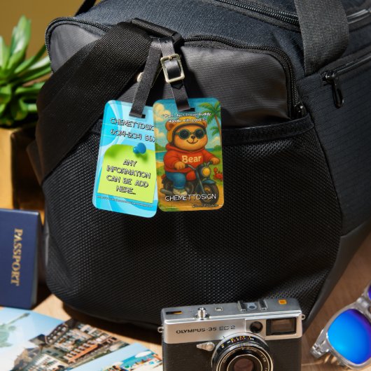 Bear 05 Kids ラゲッジタグ (正面&裏面)