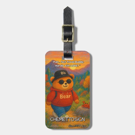 Bear 06 Kids ラゲッジタグ (正面縦)