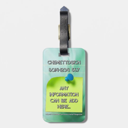 Bear 06 Kids ラゲッジタグ (裏面縦)