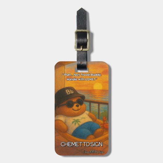 Bear 07 Kids ラゲッジタグ (正面縦)