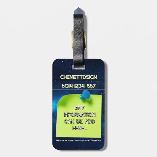 Bear 07 Kids ラゲッジタグ (裏面縦)