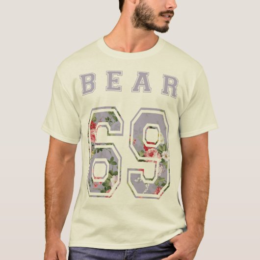 bear 6 9 flores morado tシャツ (正面)