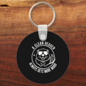 Bear A Clean Beaver Always Gets More Wood  キーホルダー (正面)