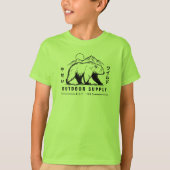 Bear adventure outdoor supply tシャツ (正面)