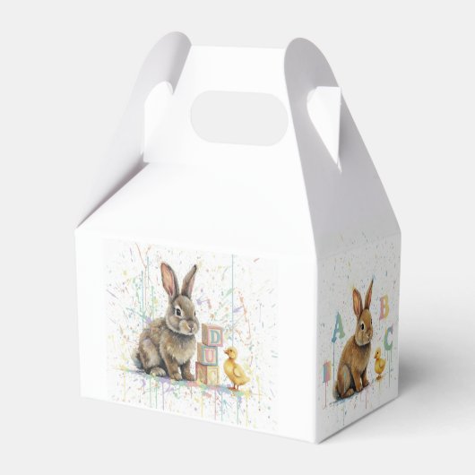 Bear and Bunny Favor Box フェイバーボックス (裏面サイド)