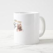 Bear And Deer Conversation Funny Wildlife Design  ジャンボコーヒーマグカップ (正面右)
