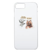 Bear And Deer Conversation Funny Wildlife Design Case-Mate iPhoneケース (裏面)