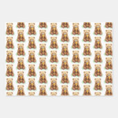  Bear and Honey Baby Shower ラッピングペーパーシート (正面3)