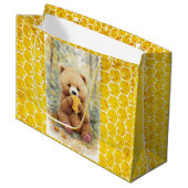  Bear and Honey Baby Shower ラージペーパーバッグ (正面アングル)