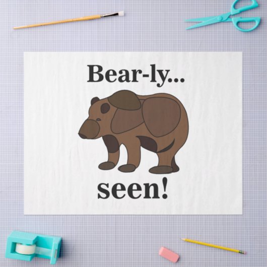 Bear Animal Funny Humor Quote 薄葉紙 (クラフト)