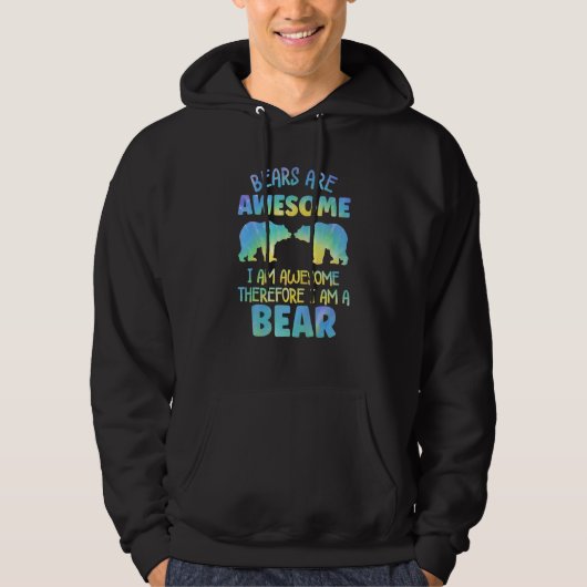 Bear Apparel Grizzly Wildlife Animal for Women and パーカ (正面)