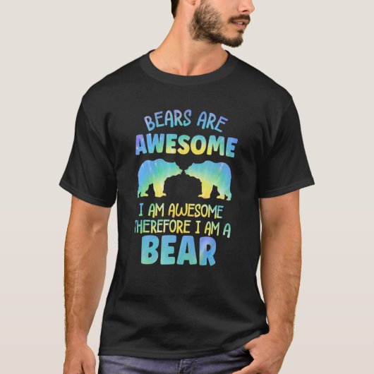 Bear Apparel Grizzly Wildlife Animal for Women and Tシャツ (正面)