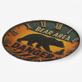 Bear Area Danger Camping & Hunting Gift ペーパープレート (アングル)