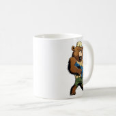 Bear Arms Tee、私はおもしろいArm Bearをサポート コーヒーマグカップ (正面右)