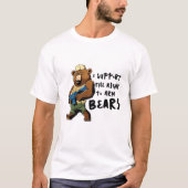 Bear Arms Tee、私はおもしろいArm Bearをサポート Tシャツ (正面)