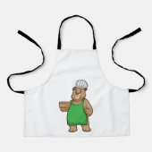 Bear as Cook with Cooking apron & Bowl エプロン (正面)